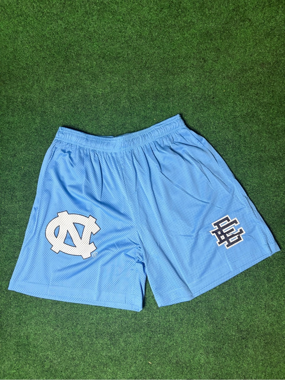North Carolina Light Blue Men's Athletic Shorts with Elastic Waist